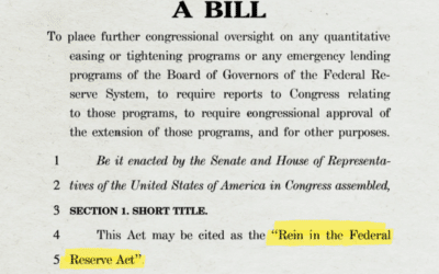 US Senators Introduce Extraordinary Legislation to “Rein in the Fed”